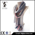 Hot selling long fringe plaid 100% viscose beauty scarf